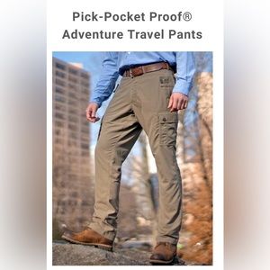 Clothing Arts 38X34 “Pick-Pocket Proof” Travel pants. EUC